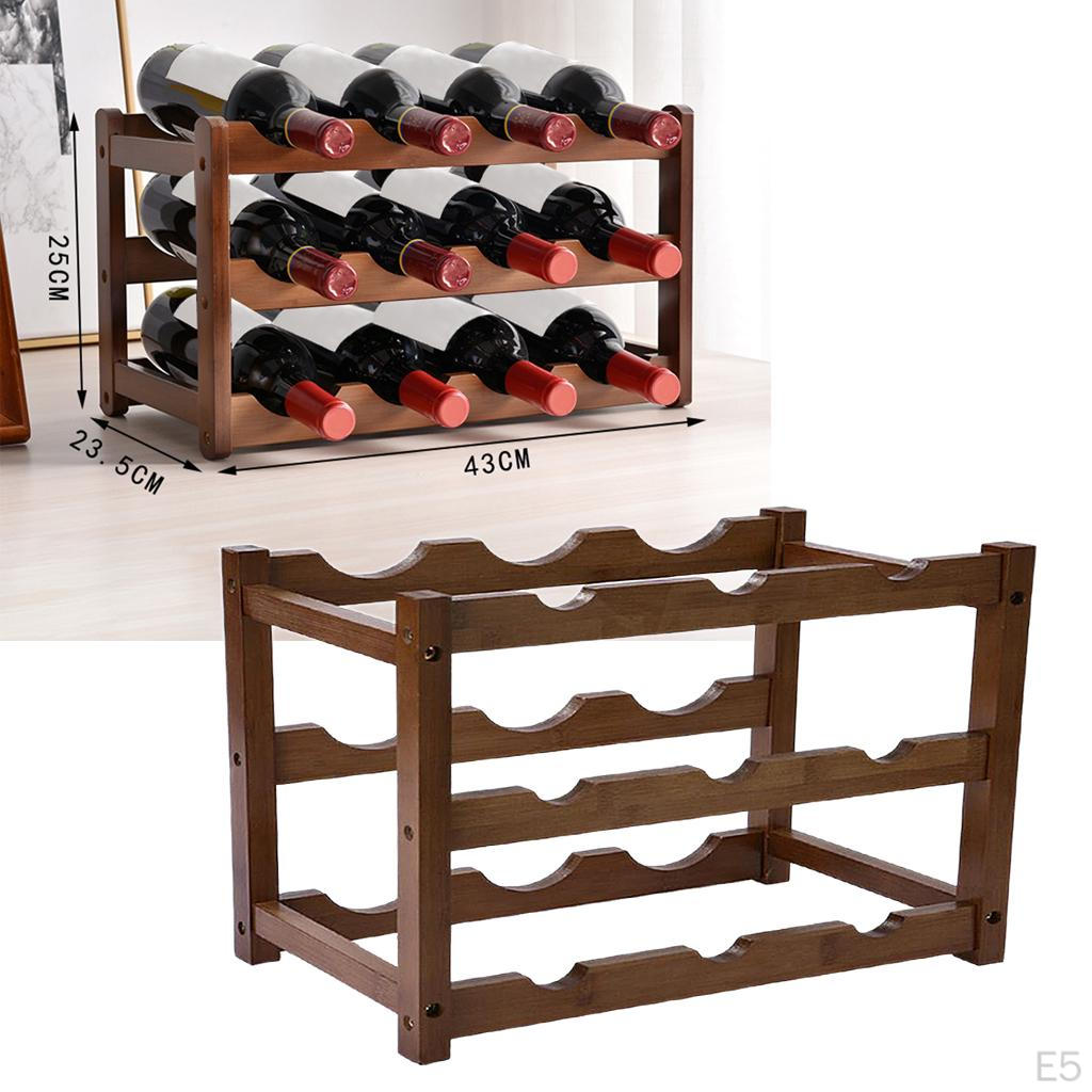 RACK Holder Wood Stand Bottle Storage Shelf