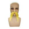 Yellow Brown Moustache & Beard Costume Props for Festivals and Masquerades
