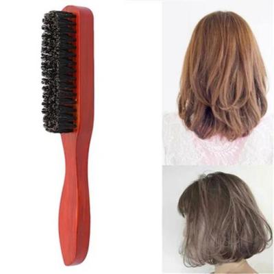 Spazzola per la pulizia con setole di cinghiale e manico in legno, per la cura della barba degli uomini, antistatica, per lo styling dei capelli, pettine per la rasatura, 02 C