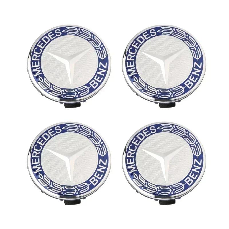 XFSEA1 New C200 E200 For Mercedes Benz 4pcs 75mm modified car wheel hub center cover suitable for Mercedes Benz A B C E S Gla Glb Glc
