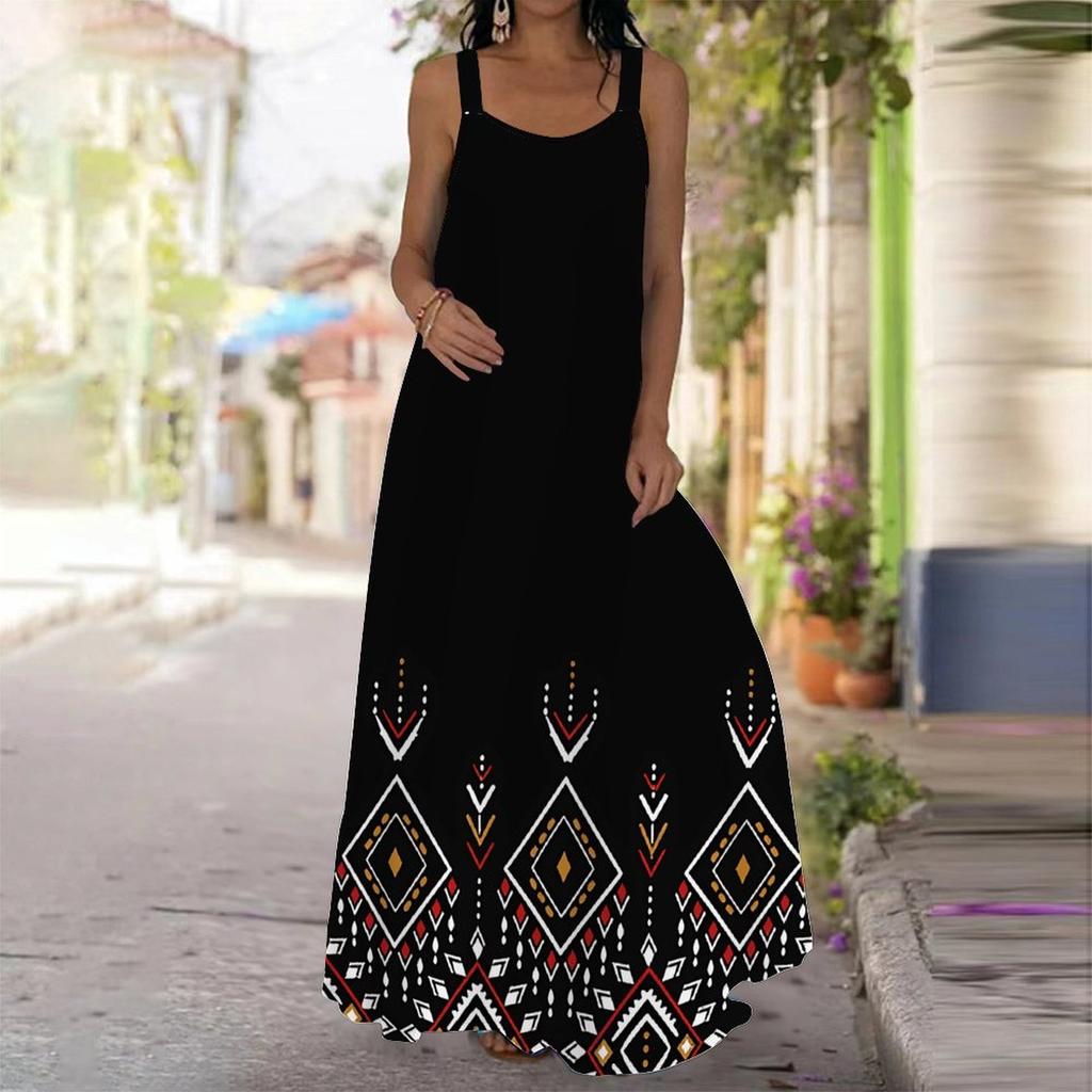 Women's Slip Dress Maxi Long Dress Retro Paisley Print Dress Spring & Summer Leisure Vacation