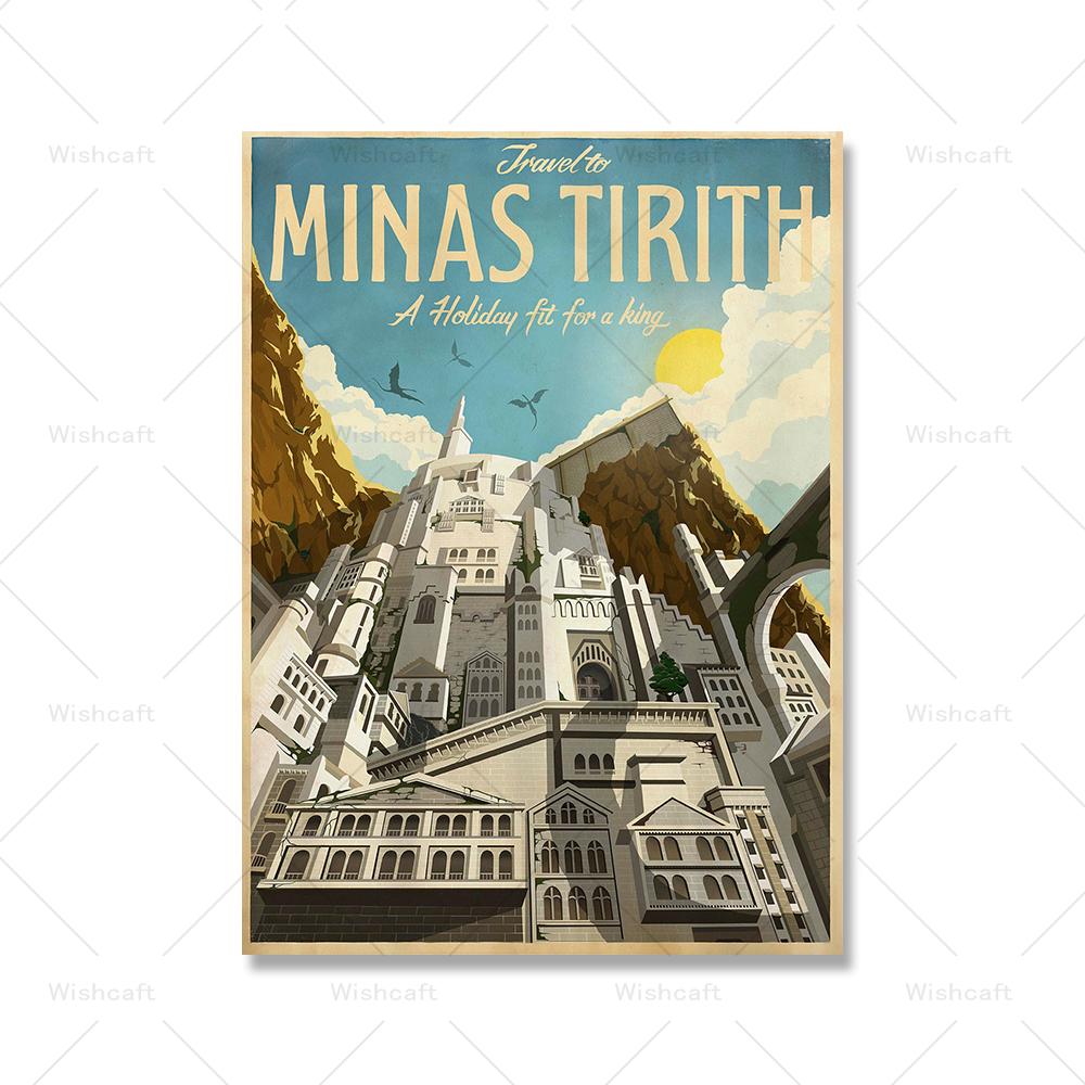 Tolkien Travel Canvas Painting Middle Earth Landscape Rings Posters and Prints Wall Art Pictures Gifts Living Room Home Decor