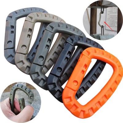 5 Piezas/paquete Mosquetón de Escalada de Plástico Anillo D Clip para Llavero Gancho Hebilla de Camping Broche a Presión
