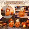 Halloween Pumpkin Resin Candle Holder Ornament for Home Decor