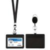 Lanyard ID Card Holder School Business Badge Holders ID Holders with Neck Strap PU Leather Money Pouch Credit Card Holders Work