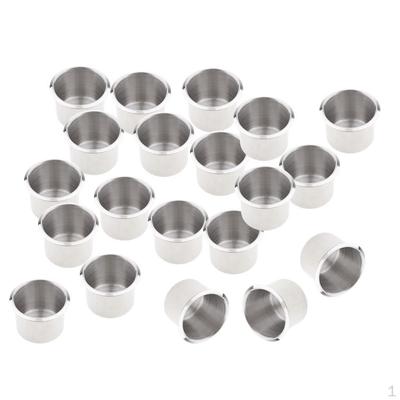 20 STÜCKE 68mm Edelstahl Einbaubecher Getränke für Marineboot