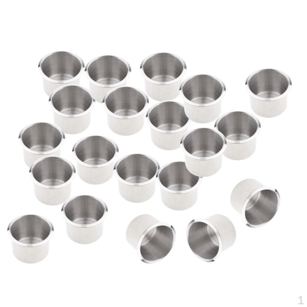 

20 шт. 68 мм Врезной стакан из нержавеющей стали для напитков для морской лодки