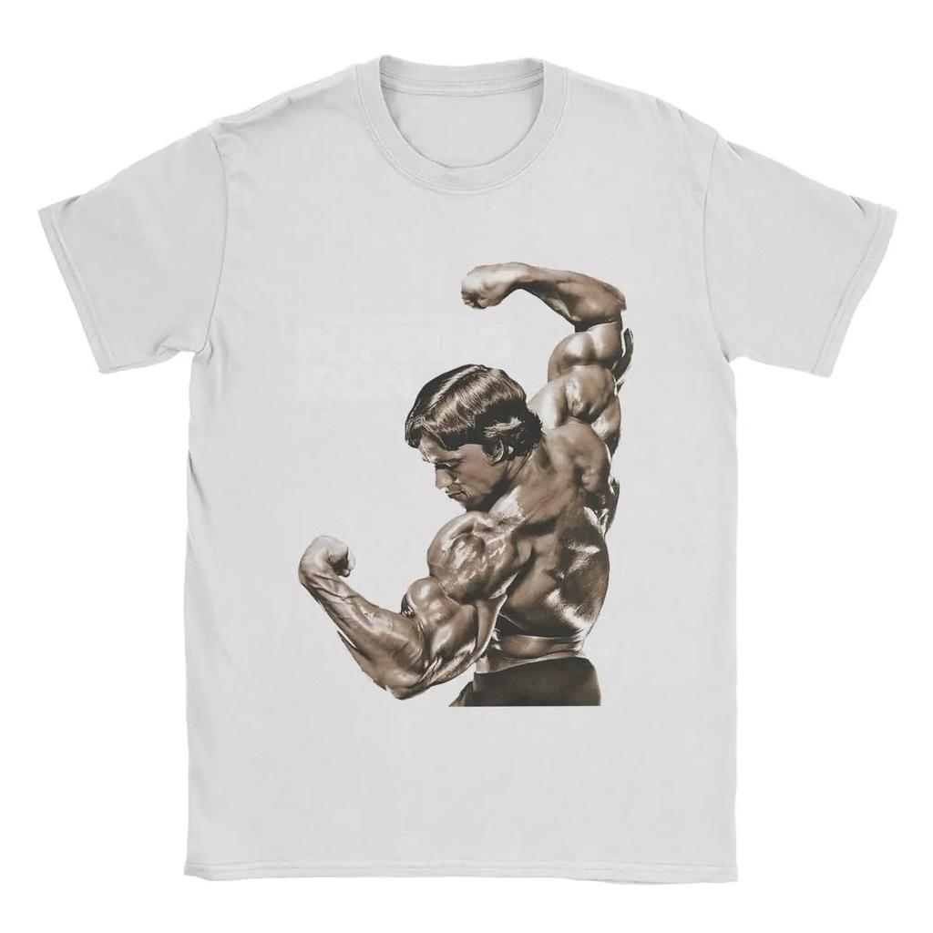 Freizeit Arnold Schwarzenegger T-Shirt für Männer O Hals Baumwolle T Shirts Kurzarm T-Shirts Neue Ankunft Tops