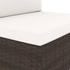 Modular 2 Seater Sofa Poly Rattan Brown