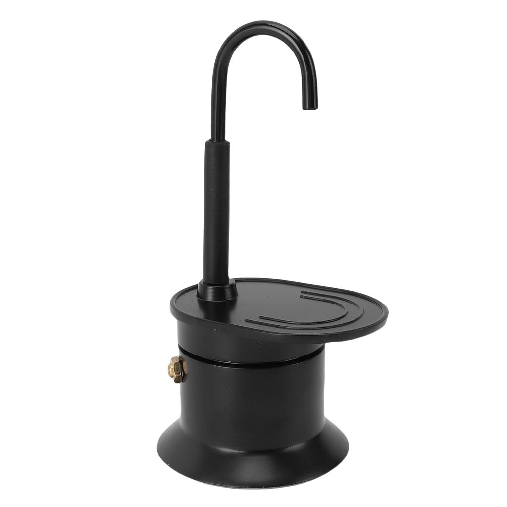 Single Tube Coffee Pot 1 Cup 50ML Aluminum Alloy Single Spout Stovetop Coffee Maker for Camping Outdoor Travel Black