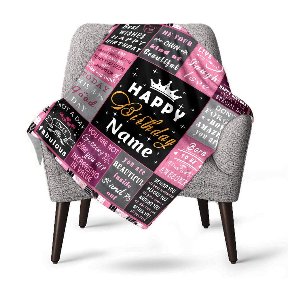 Home Customize Your Name Blankets Comfortable Soft Lightweight Allseason Multipurpose Blanket For Picnics Sofas Offices Beds Living Rooms Perfect