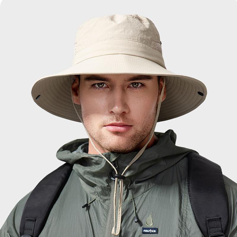 Summer Outdoor Water-Repellent Mountaineering Fisherman Hat Men's Big Head Thin Quick-Drying Hat