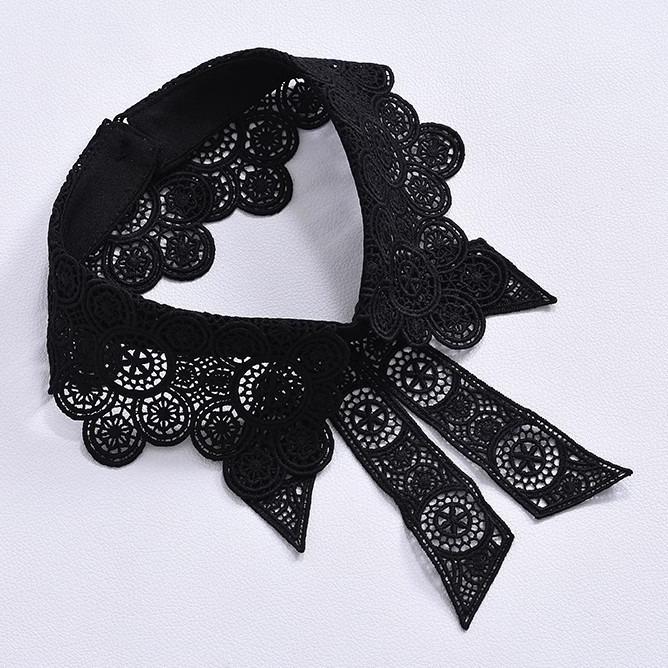 Neckline Detachable Polyamide Fake Collar DIY Lapel Half Shirt Shawl Wrap Women Girls
