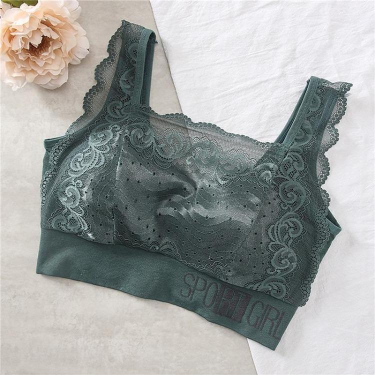 Sexy Lace Seamless Bra for Women Comfortable Breathable Sports Underwear Beauty Back Vest Chest Tube Top