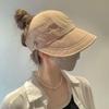 Zhao Lusi Style Women's Spring/Summer 2024 UV Protection Black Fisherman Sun Hat