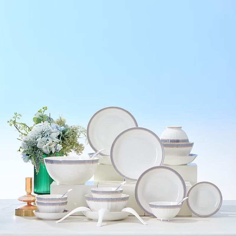 Alice Collection 24-Piece Bone China Dinnerware Set