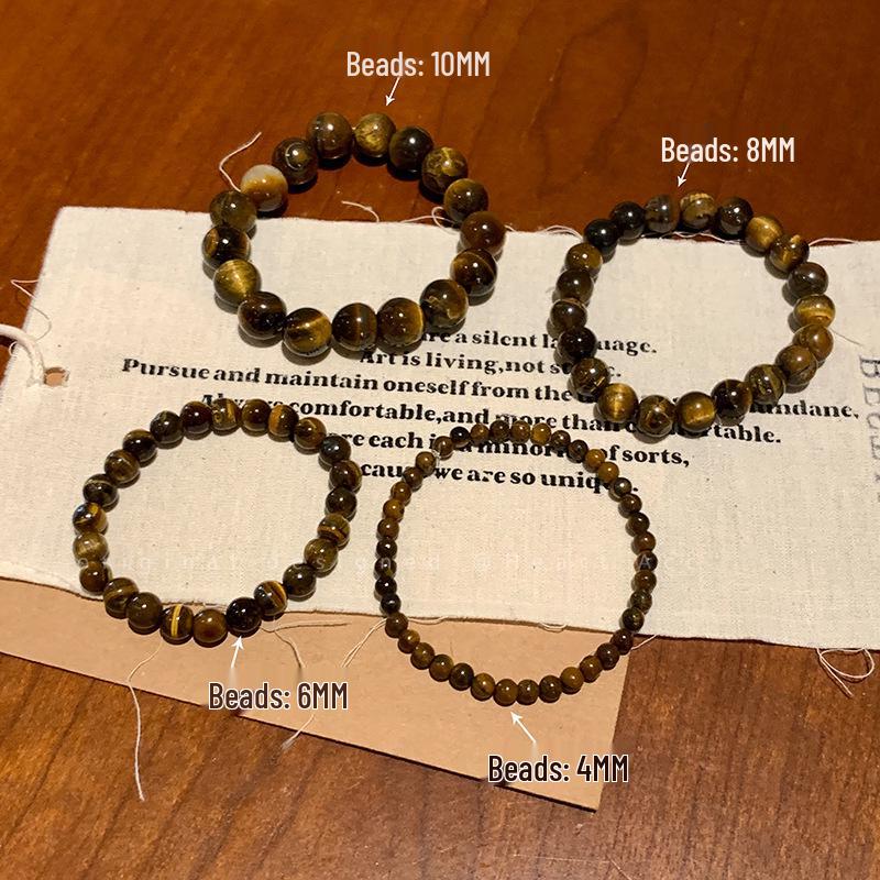 2024 Women's Chinese Style Tiger Eye Beaded Friendship Bracelet - Elegant, Unique Design