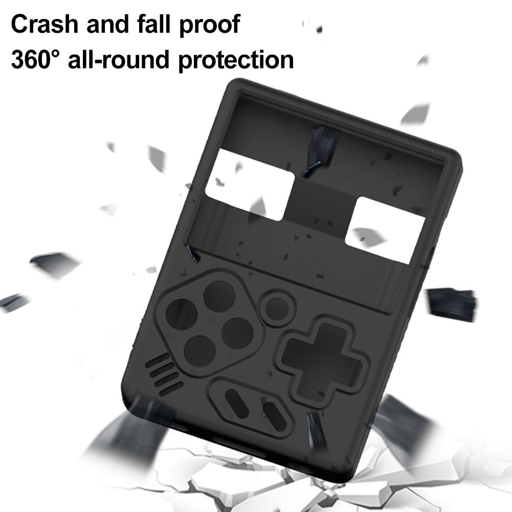 Silicone Shockproof Protective Cover with Lanyard Protector Shell Sleeve Soft Skin Cover Case for MIYOO Mini V4 Game Accessories