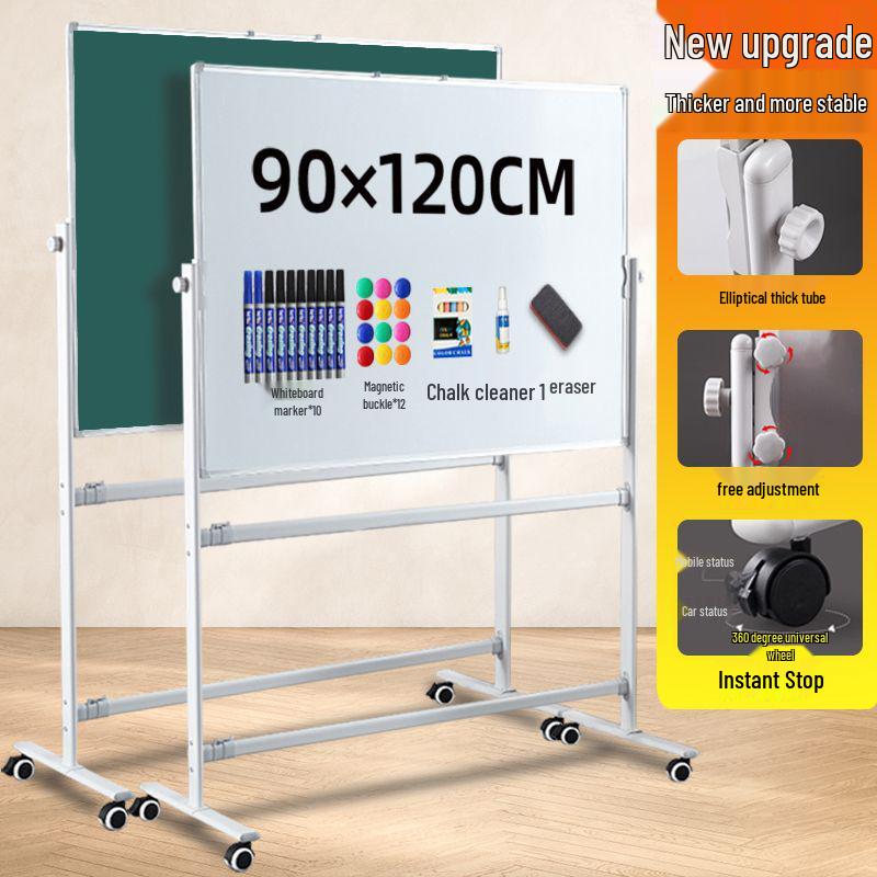 Mobile Magnetic Double-Sided Whiteboard Stand for Home, Office, or Training - Small Size