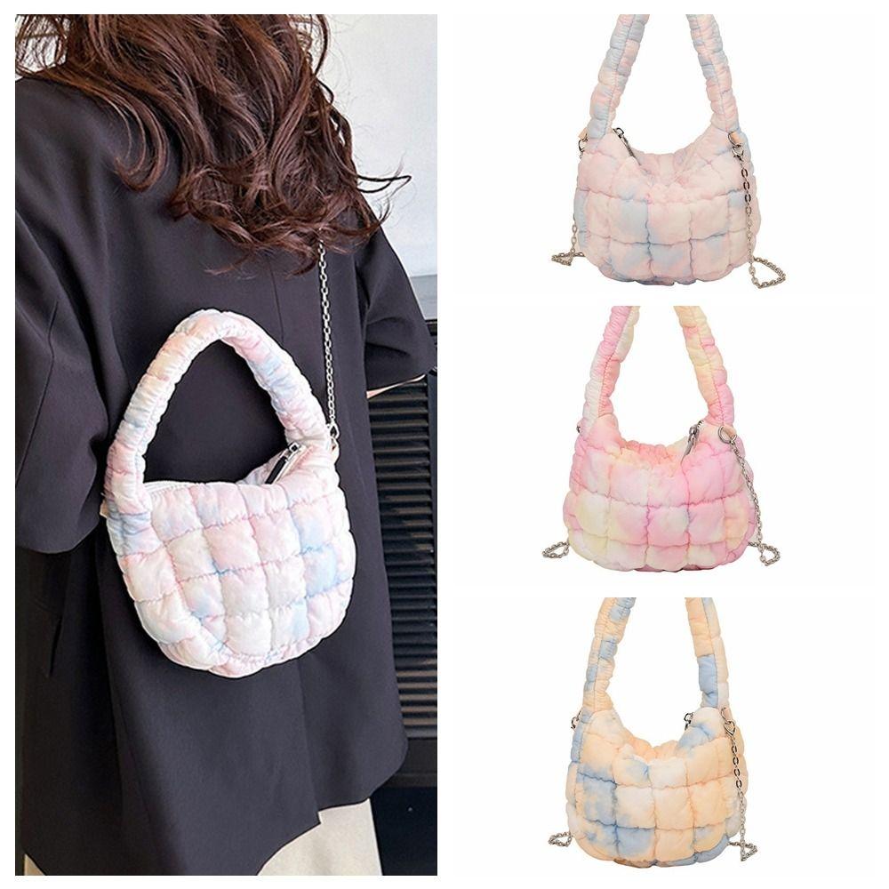 

Quilted Cloud Bag Lattice Underarm Bag Lightweight Crossbody Bag Girl