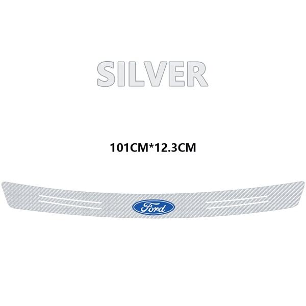 Car Carbon Fiber Trunk Tail Bumper Protector Sticker Accessory For Ford Ranger Focus Kuga Mustang ST Transit Mondeo Fusion Fiest