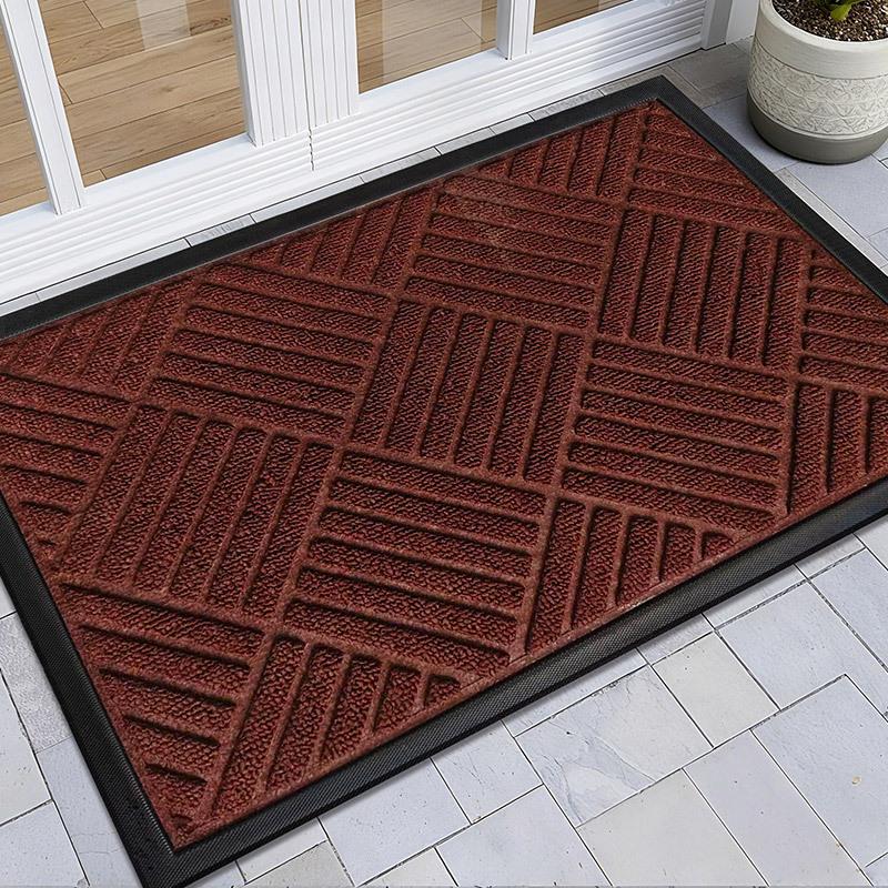 European Half-Round Dirt-Resistant Entrance Mat – Non-Slip Mud Scraper Rubber Carpet