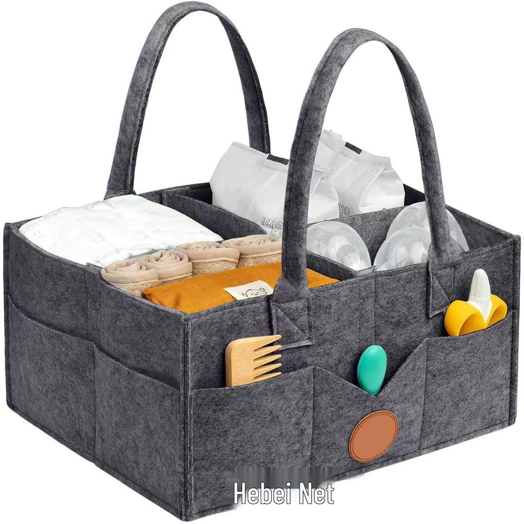 Large Capacity Baby Diaper Bag - Felt Storage & Travel Handbag for Moms