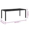 9 piece Garden Dining Set Poly Rattan Black