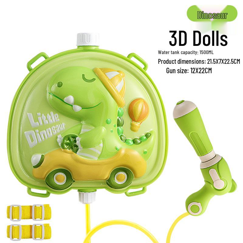 Children's Cartoon Water Gun Backpack - Cute Summer Beach Toy