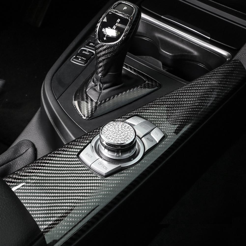 Black Car Interior Decoration Protection Carbon Fiber Sticker For BMW F30 F34 2013-2017 Auto Styling Accessories