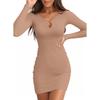 European and American autumn new sexy threaded long-sleeved dress slim-fitting hip-wrapped women's dress