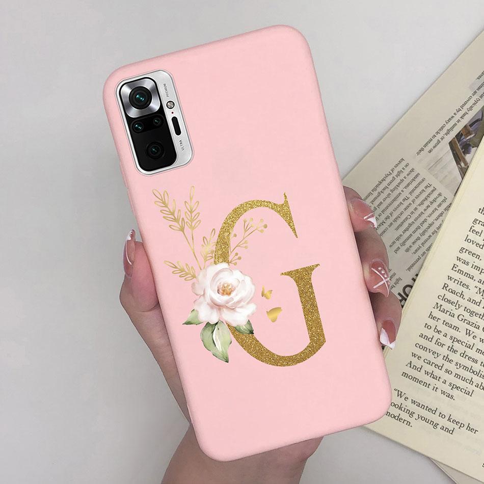 Cute Letters Case For Xiaomi Redmi Note 10 Pro Max 10S 10 S Soft Silicone Back Protective Cover Ultra Thin Slim Phone Case Funda