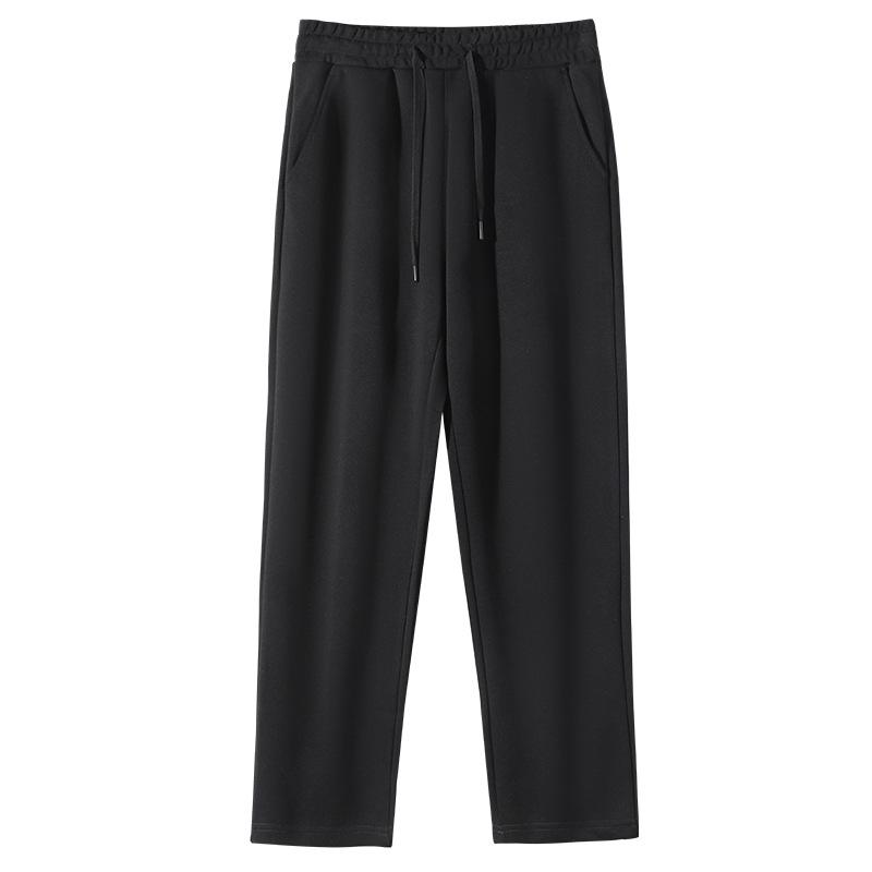 Men's Spring/Fall Oversized Athletic Pants - Loose-Fit Casual Straight-Leg Solid Color Trousers