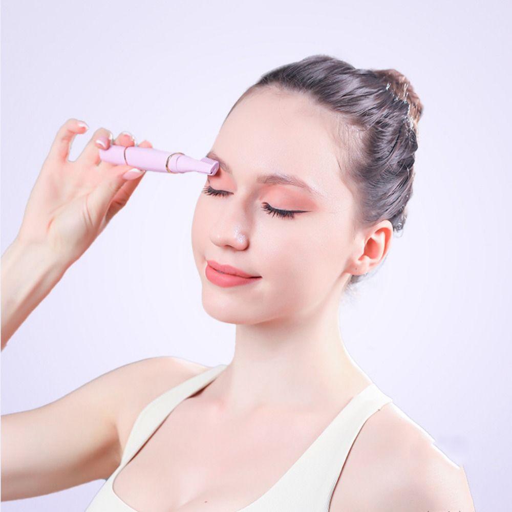Portable Electric Hair Remover Battery Powered Peach Fuzz Shaver Tool Eyebrow Trimmers  Cheeks