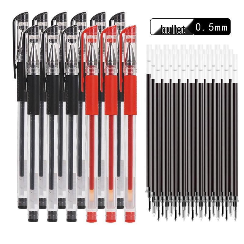 100 Black 0.5mm Water-Based Signature Pens for Office Use - Ballpoint Carbon Writing Pens