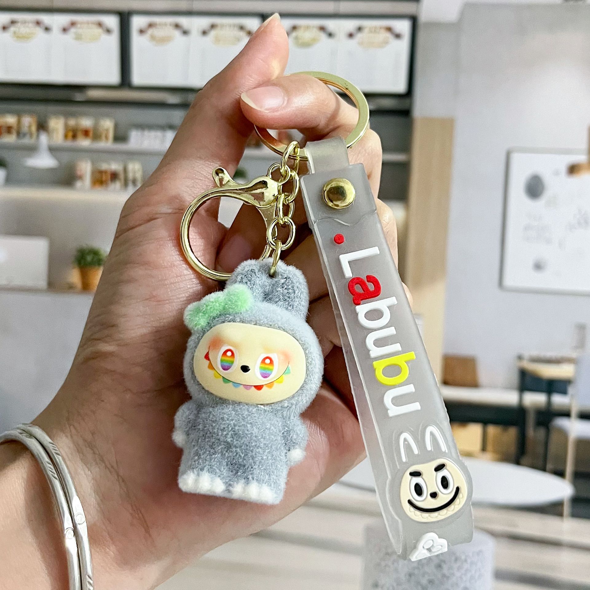

Cartoon Cute Flocking Key Pendant Doll Doll Bag Pendant Creative Small Gift