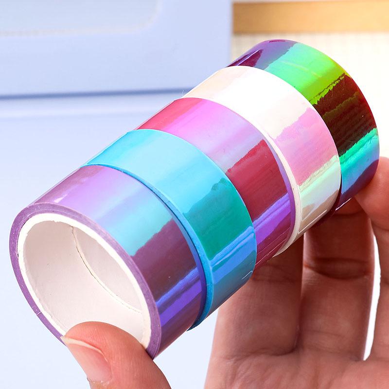 Vibrant Laser Gradient Waterproof Tape for Journals & Collages