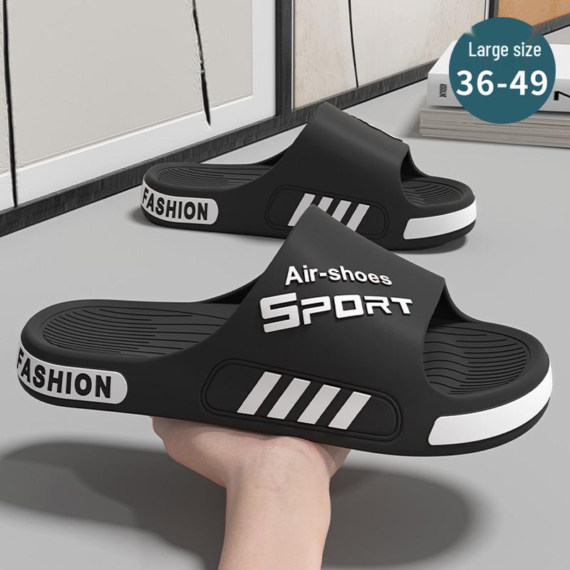 2025 New Style Plus Size Men's Outdoor Sport Slippers - Wear-Resistant, Non-Slip, Thick Sole for Home or Summer Use.