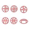 6x Clay Earrings Moulds Basketball Earring Cutting Molds Jewelry Making Molds Clay Earrings Cutter