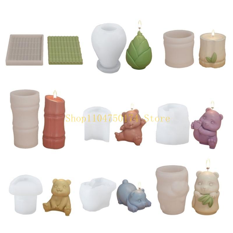 Bamboo Castings Molds 3D Panda Resins Silicone Mould Making top sale