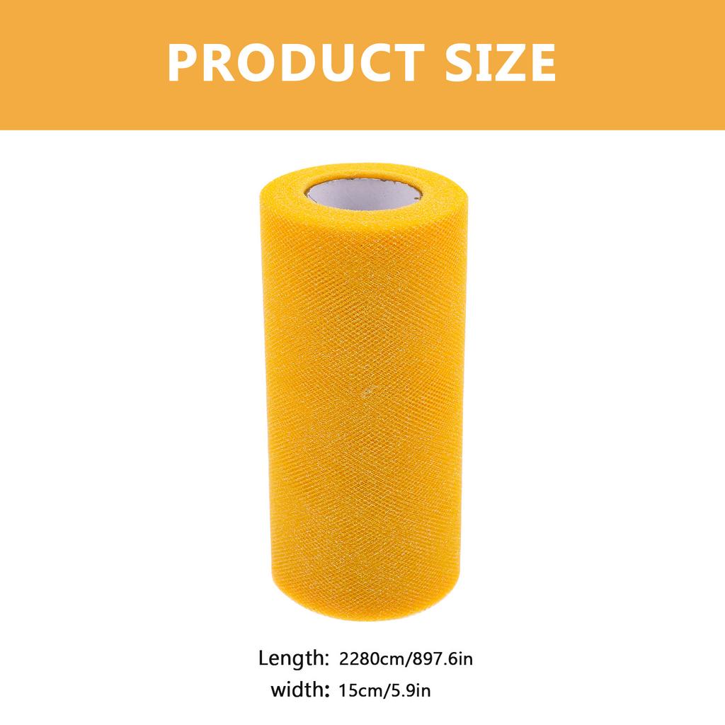 1 Rolle Premium Polyester-Netz-Tüllband für Geschenkverpackung, Blumendekoration, Basteln, Hochzeitsfeier-Dekorationen, Tüll