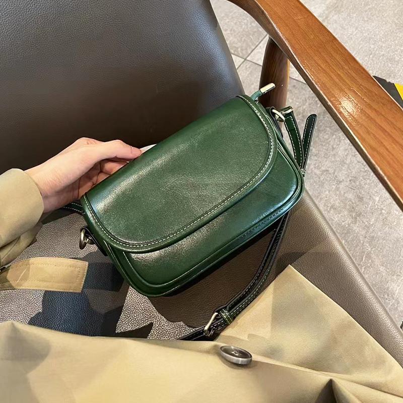 Retro leather women's bag crossbody bag new fashion all-in-one senior sense of foreign style head layer cowhide shoulder bag