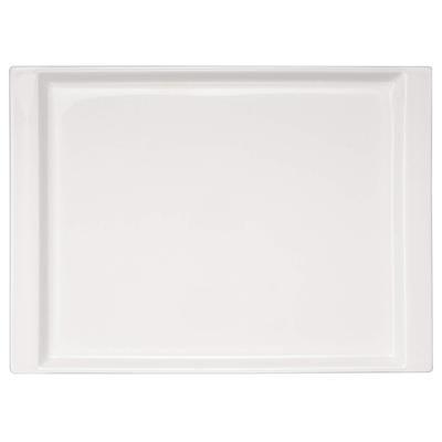 NARUMI Oblong Rectangular Made In Pro-Style Plate, 26cm, White, Simple, Plate, Microwave-Safe, Dishwasher-Safe, Japan, 8725-9749