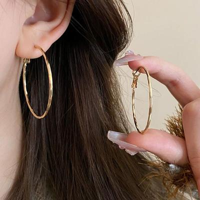 Large Circle Style Earrings - New Plain Ring Style - Unique and Exaggerated - Cool and Casual Style - Elegant Ear Ornaments for Women