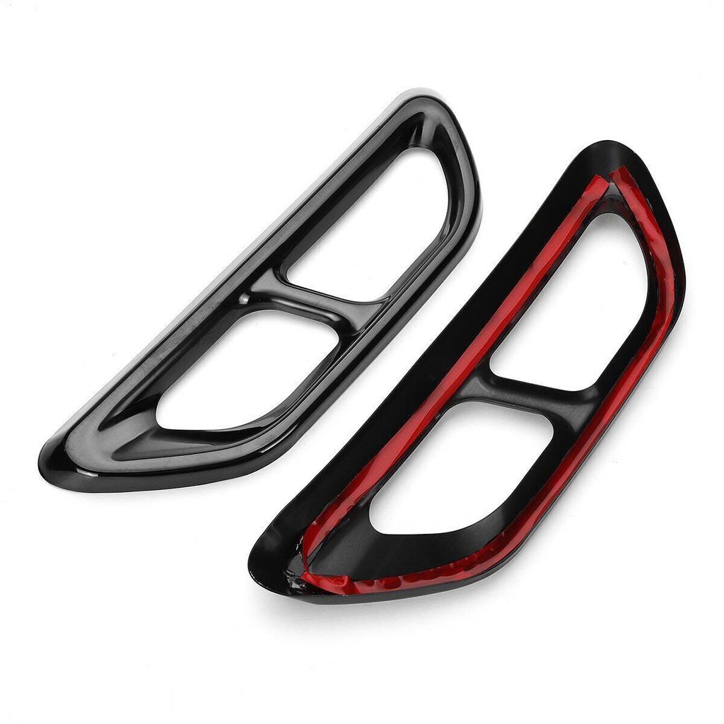 2x svart titan bakcylinder avgasrörsskydd för Honda Accord 2018-2021