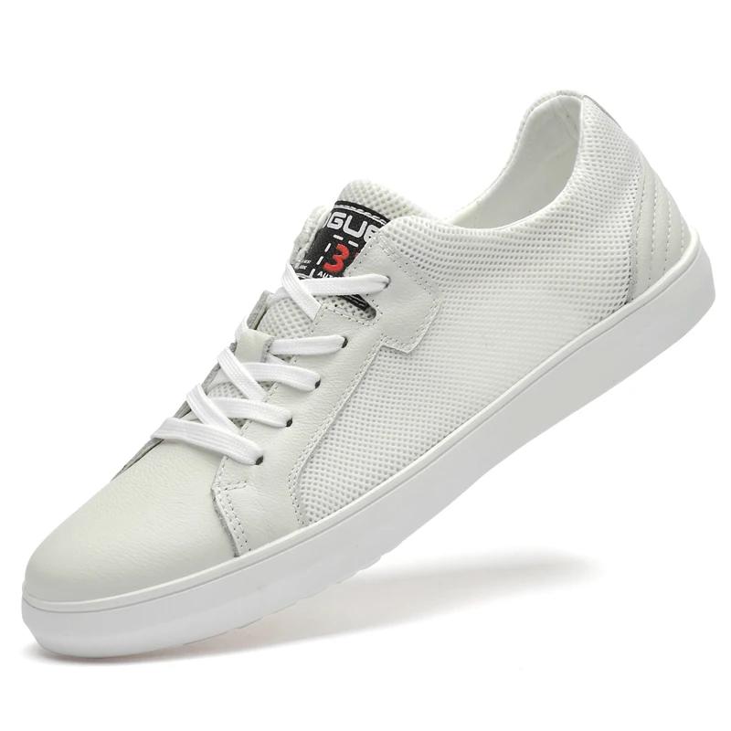 

Модные мужские повседневные туфли из натуральной кожи, летние дышащие офисные туфли с вырезами, удобные итальянские деловые высококачественные мужские кроссовки 45 белый