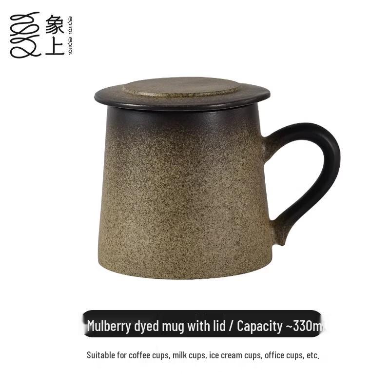 Sangran Retro Crystal Coffee Mug with Lid