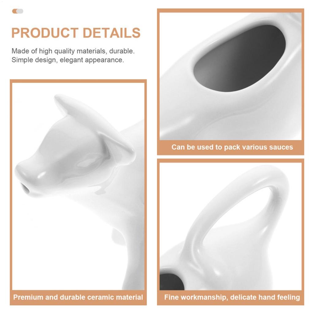 Syrup Pitcher Milk Creamer Jug Gravy Frothing Coffee Milk Sauces White Creamer Jar Cream Jug Gravy Boat Coffee Milk Pitcher