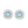 Niche Design Fashionable Geometric Stud Earrings High Sense Temperament Elegant Diamond Zircon Earrings Women