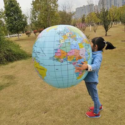 Globo Inflável Grande de 90cm 3D Mapa Inglês Bola Criança Iluminação Geográfica Auxílio de Ensino Sala de Aula&Adereço Interativo Pai-Filho